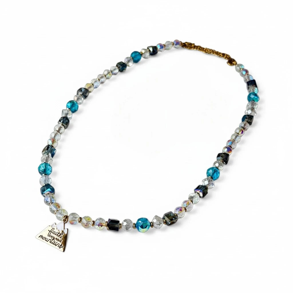 Faith Can Move Mountains Crystal Necklace & Bracelet