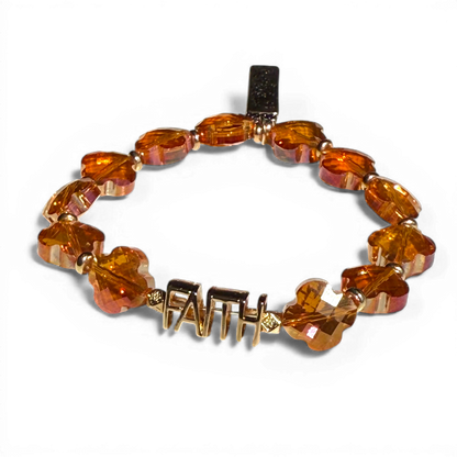 “FAITH & Peace” Crystal Charm Bracelet