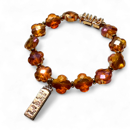 “FAITH & Peace” Crystal Charm Bracelet
