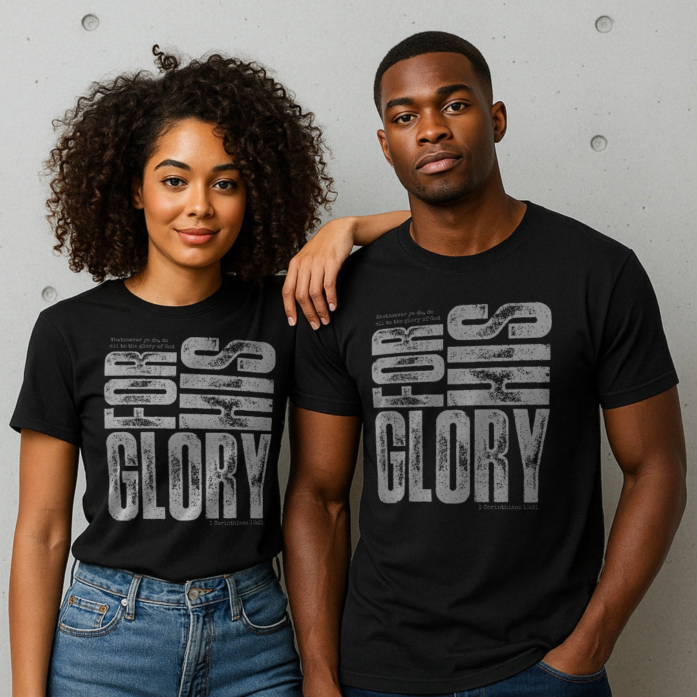 For His Glory Black Tee