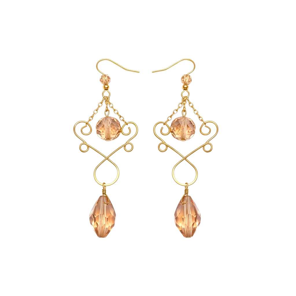 Champagne Grace Chandelier Earrings