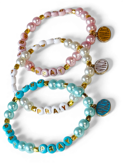 "PRAY" Pearl Bracelets