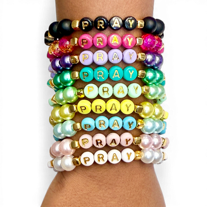"PRAY" Pearl Bracelets