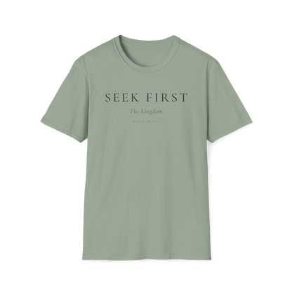 Seek First the Kingdom Tee — Matthew 6:33