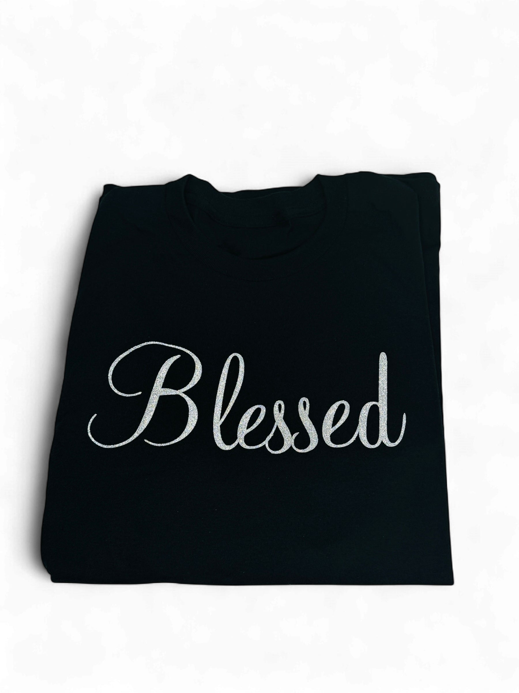 Blessed Glitter Puff Tees