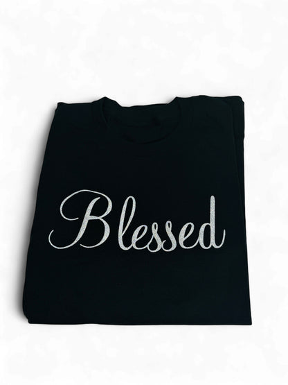 Blessed Glitter Puff Tees
