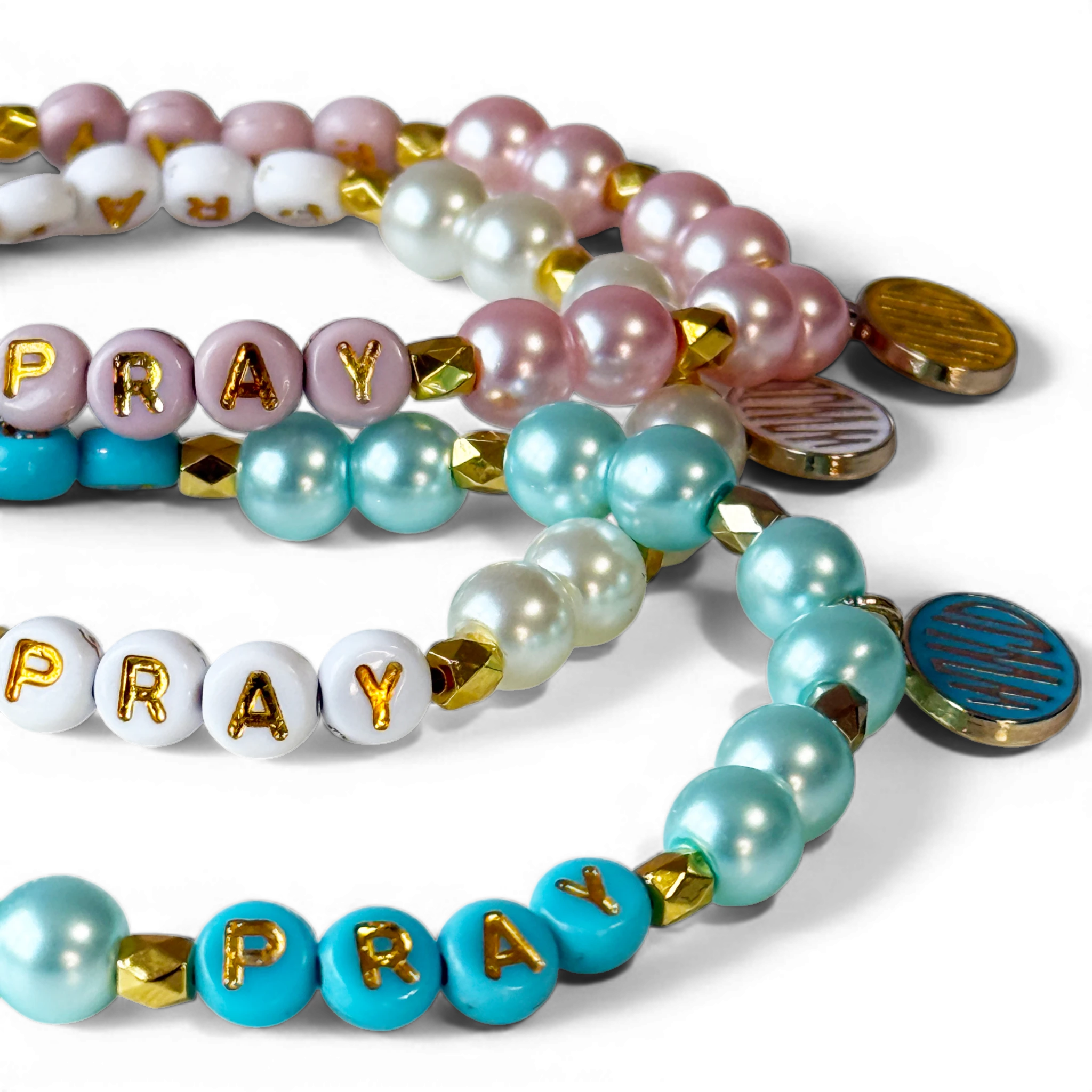 "PRAY" Pearl Bracelets