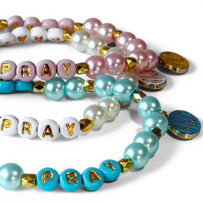 "PRAY" Pearl Bracelets