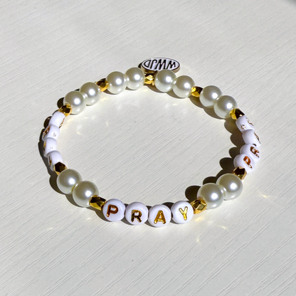 "PRAY" Pearl Bracelets