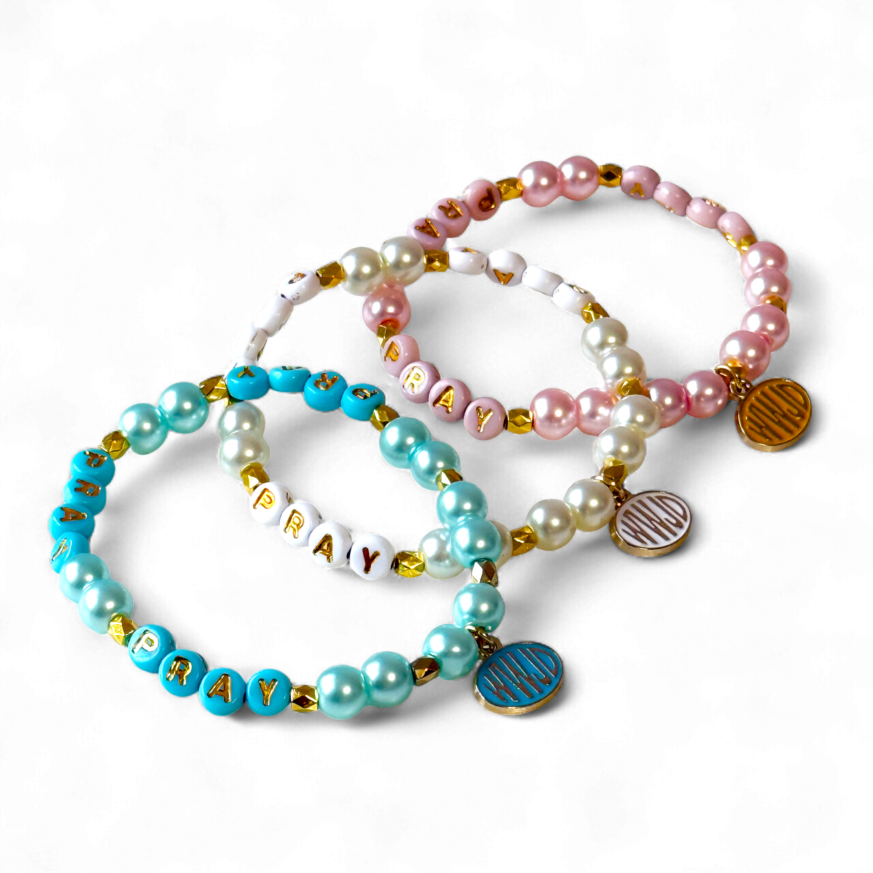 "PRAY" Pearl Bracelets